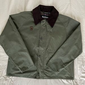 Barbour Men's Spey Non-waxed Japan-Exclusive Peach Skin Sage XL